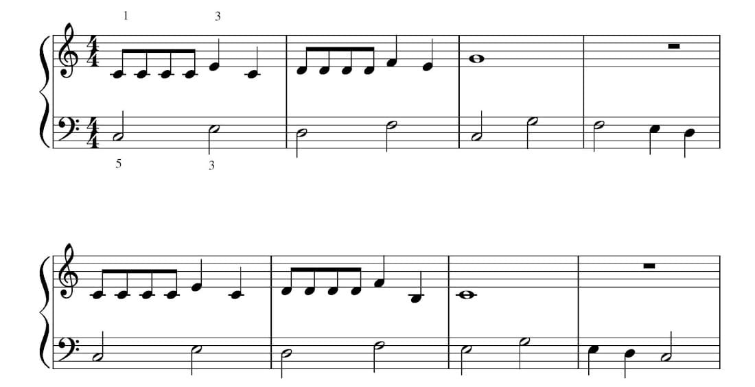 Another example of a piano score