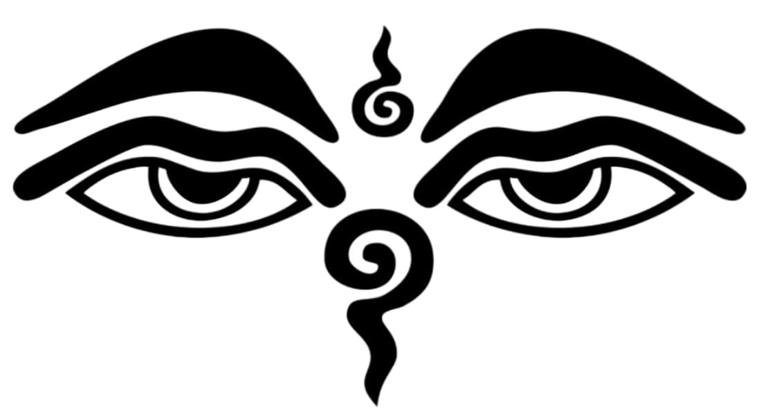 Buddha eyes symbol