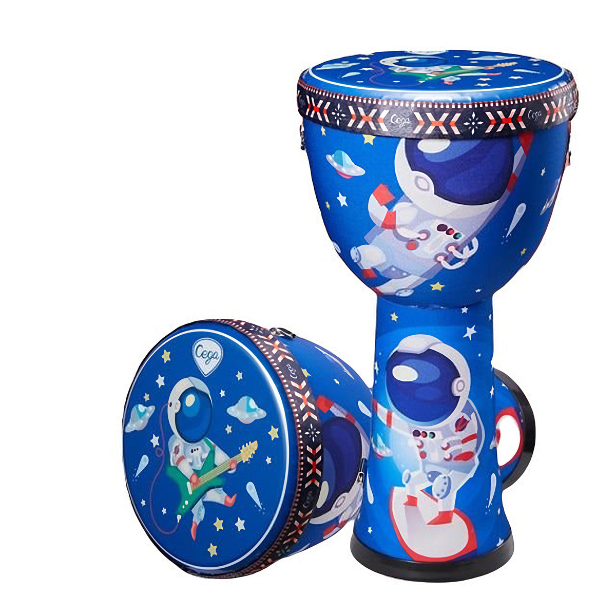 Baby djembe with music pattern