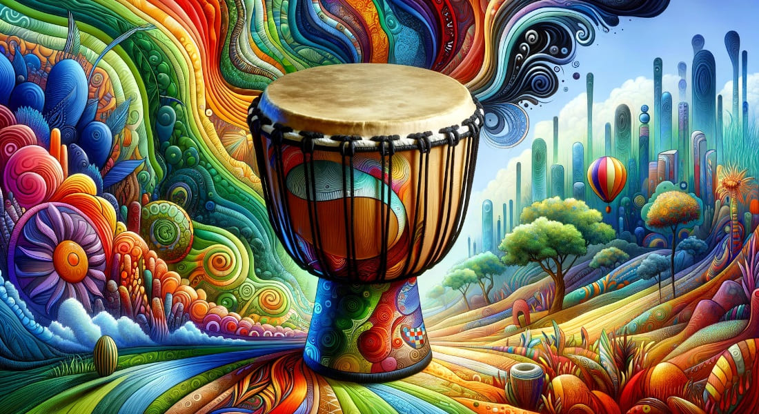 A djembe in an imaginary world