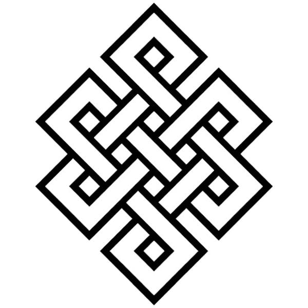 Endless knot or infinity knot pattern