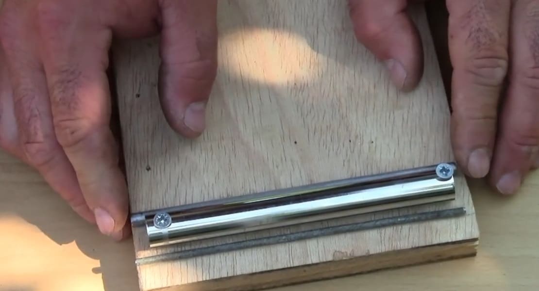 A kalimba in the process of being made