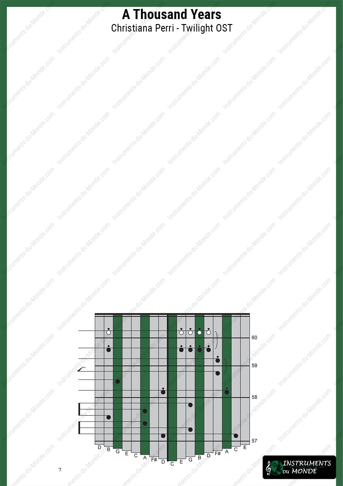 Kalimba tablature for A Thousand Years (Twilight), page 7