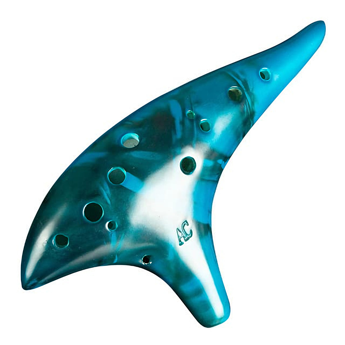 Ocarina céramique bleu