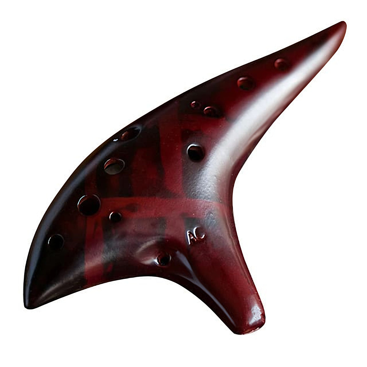 Ocarina céramique rouge
