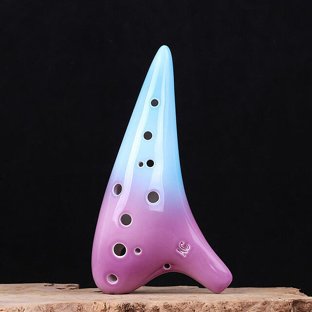 Ocarina flute bleu violet devant