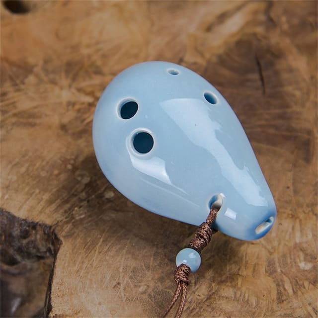 Blue ocarina pendant