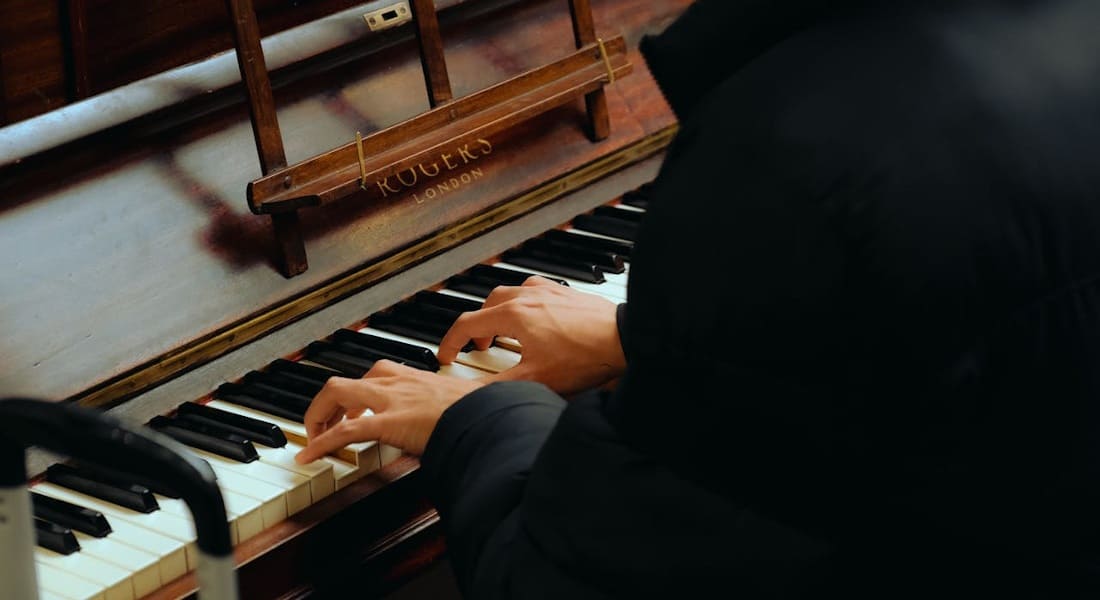 A pianist playing
