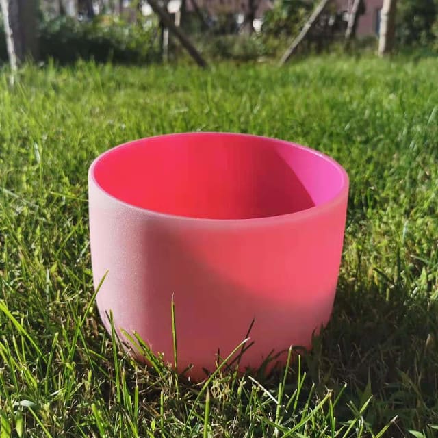 Rose quartz singing bowl presentation