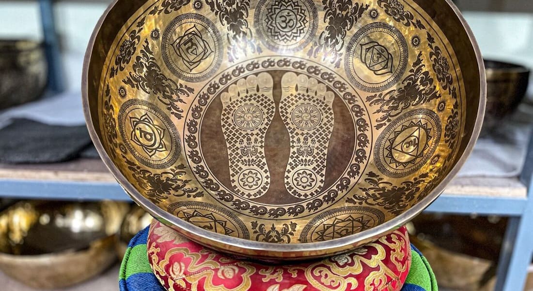 A Tibetan singing bowl for grounding