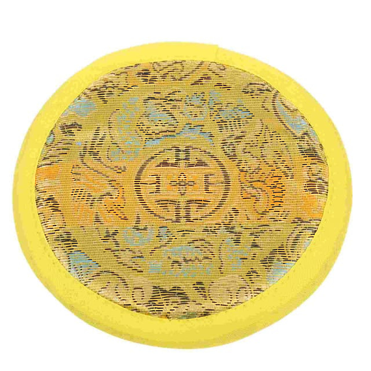 Yellow Tibetan singing bowl mat