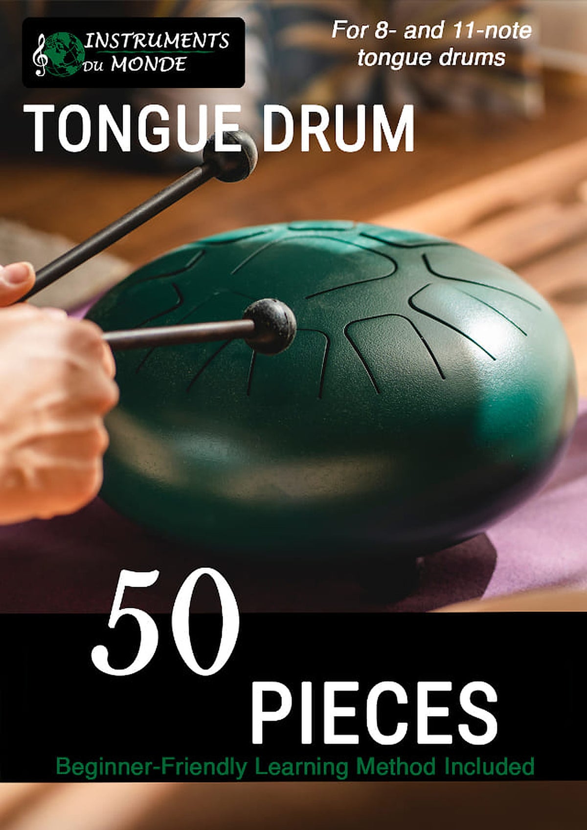 Tongue drum sheet music book cover 8-11 notes