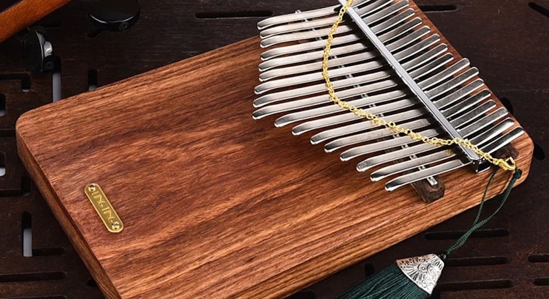 A wooden Ling Ting kalimba