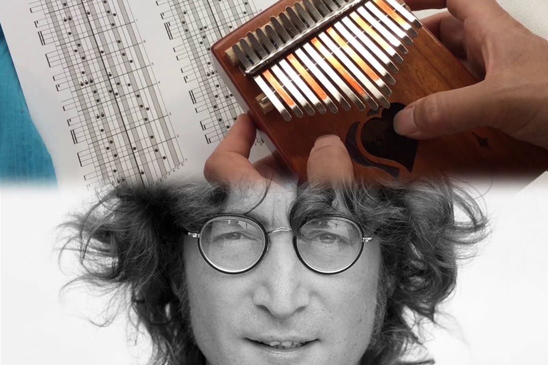 Partition kalimba Imagine John Lennon