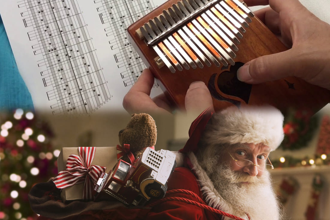 Partition kalimba Petit Papa Noël