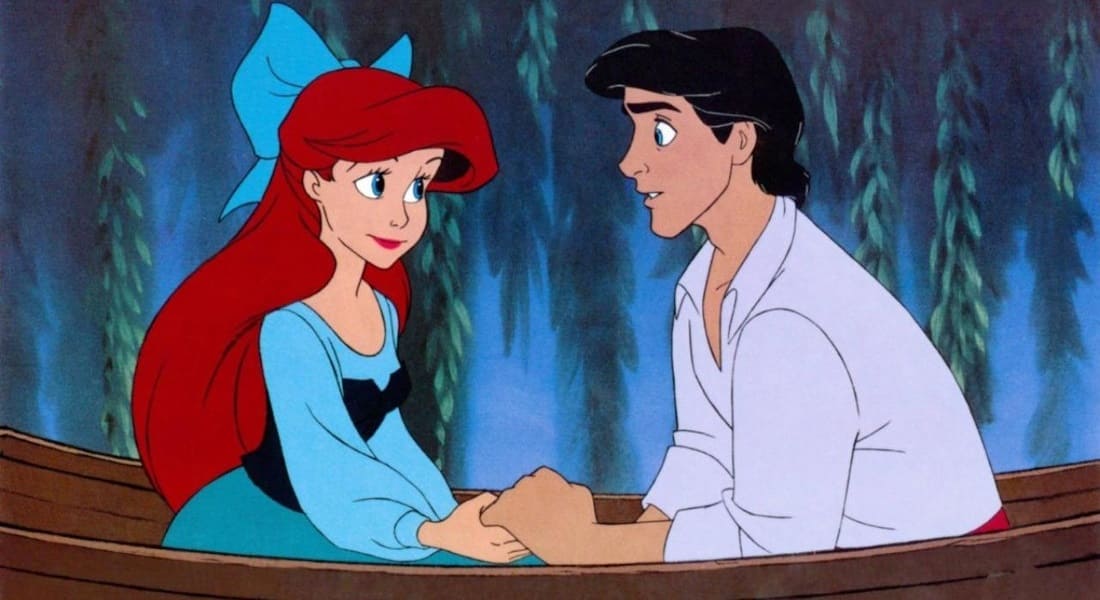 Ariel with Prince Eric in a boat
