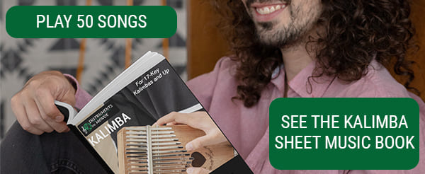 Banner for the kalimba sheet music book