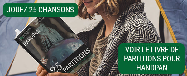 Bannière livre de partitions Handpan