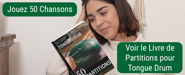 Bannière Livre de Partitions pour Tongue Drum
