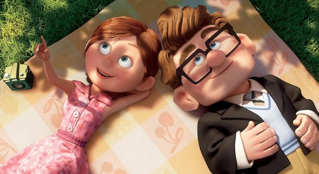 Carl and Ellie when they were young