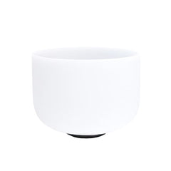 White frosted crystal singing bowl