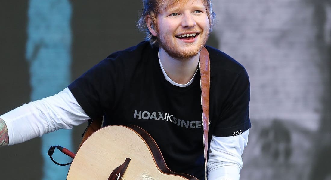 Ed Sheeran playing guitar