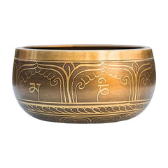Engraved Tibetan singing bowl