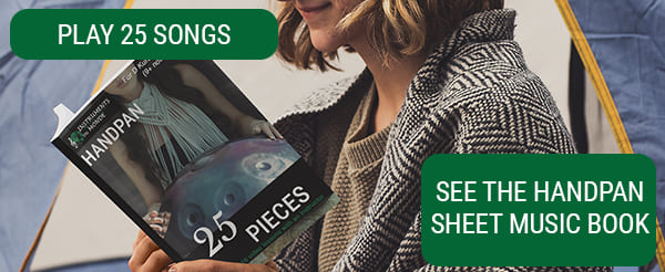 Banner for a handpan sheet music book