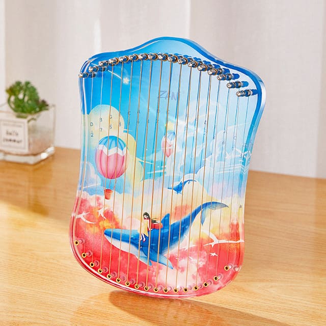 Acrylic harpika 17 strings whale