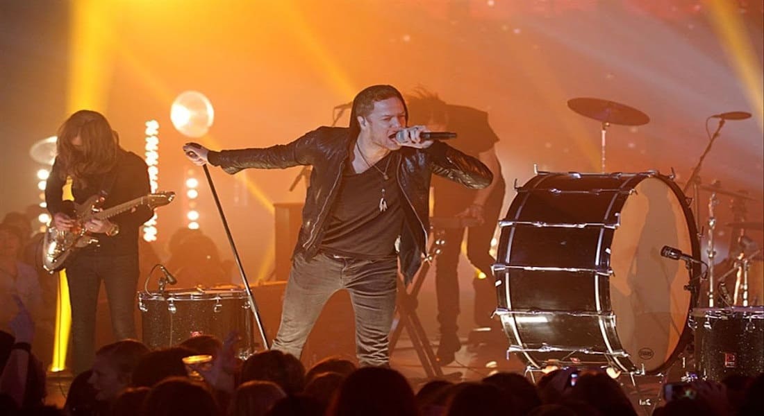 Imagine Dragons performing live in concert