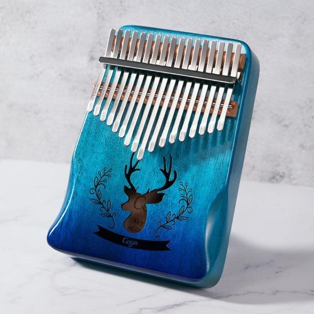 Kalimba, 17 keys, blue deer