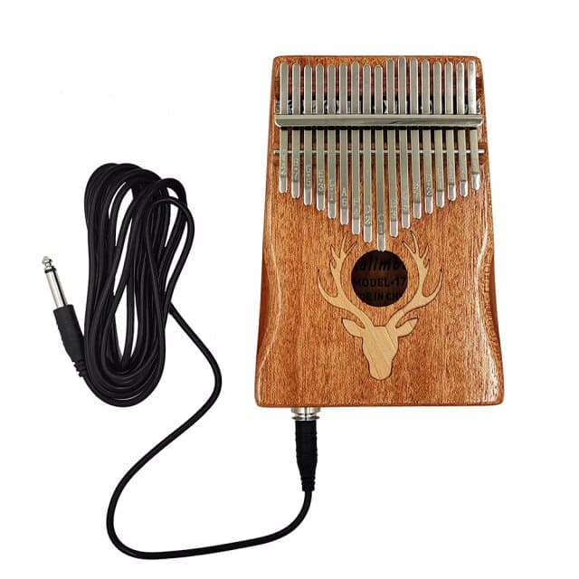 Electro-acoustic wooden kalimba