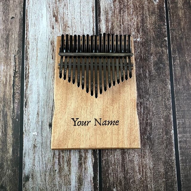 Kalimba engraved with a name