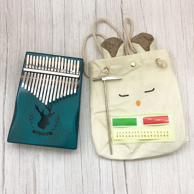 Blue handmade kalimba
