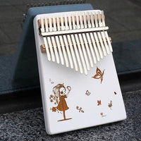 White Kalimba Engraving Little Girl