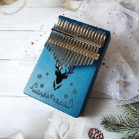 Zen Kalimba Design Blue Deer