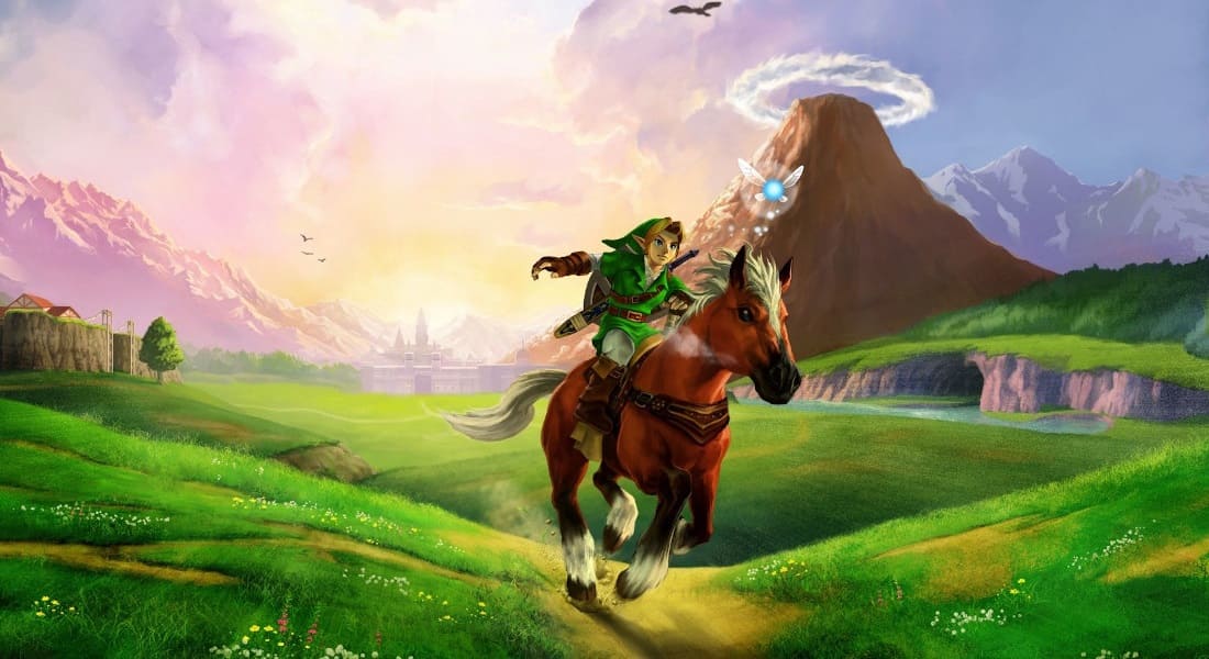 The hero Link on a galloping horse