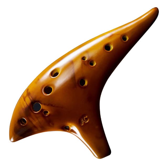 Yellow ceramic ocarina