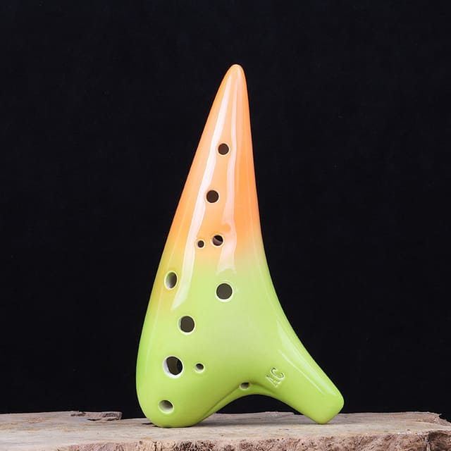 Ocarina flute orange vert 