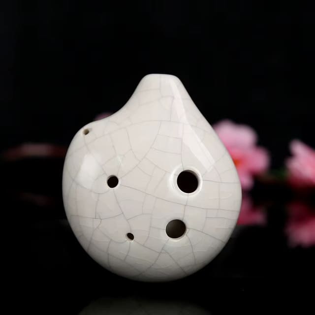 Ocarina rond blanc 