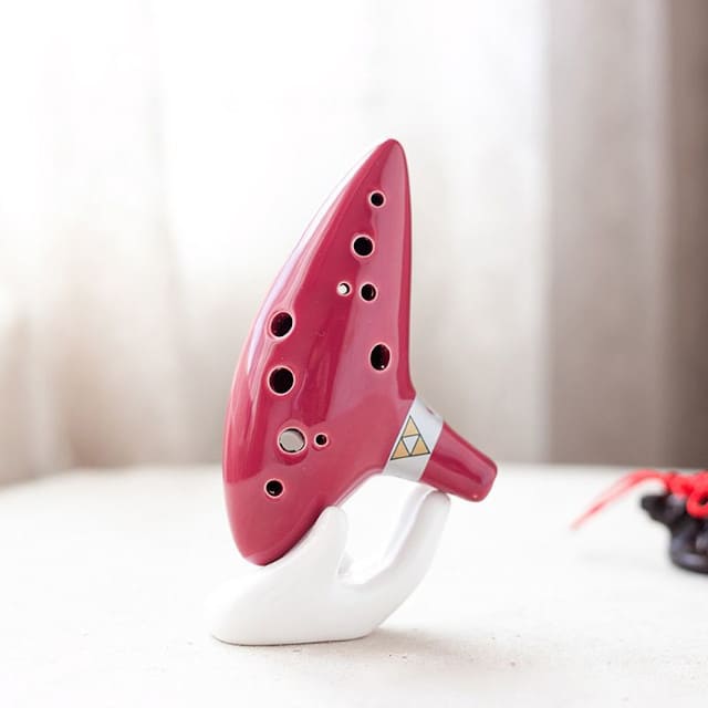 Ocarina stand with instrument