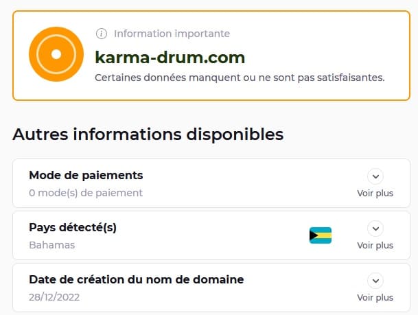 Karma Drum origin according to France Verif