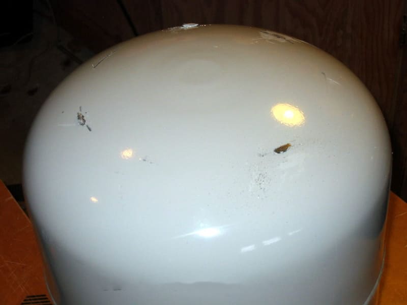 Sanded gas cylinder
