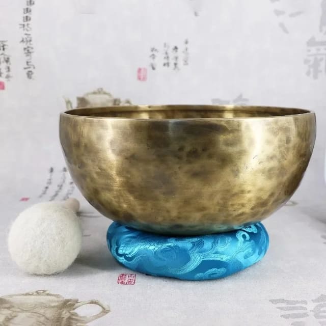 Stone singing bowl presentation
