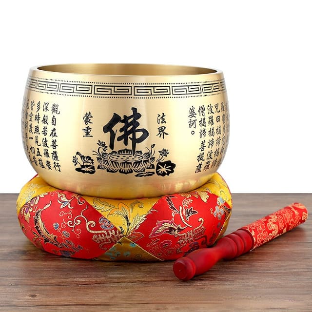 Singing bowl for stone purification presentation