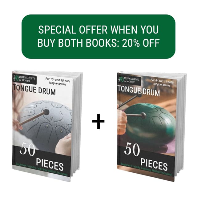 Special offer 2 tongue drum sheet music books