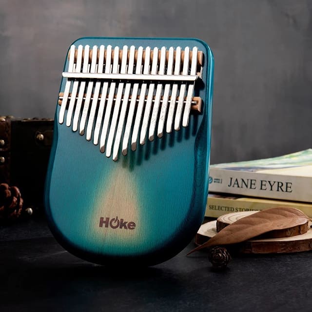Thumb piano 17 tines blue