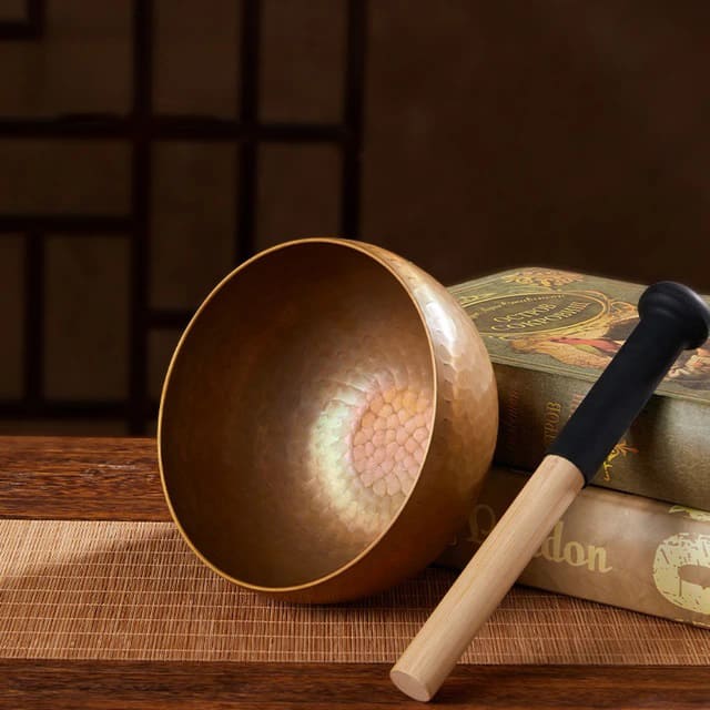 Interior of a 16 cm Tibetan singing bowl