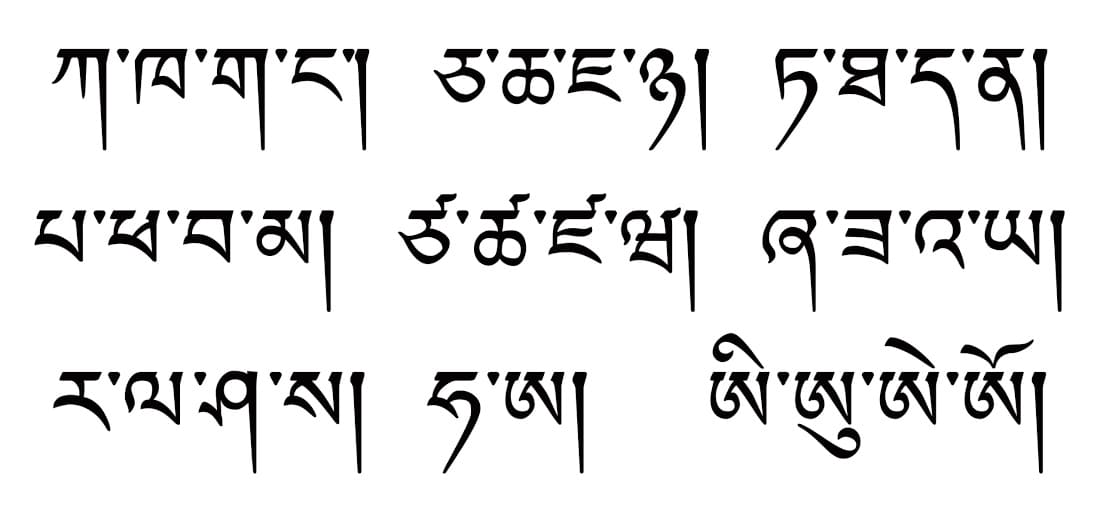 Tibetan script