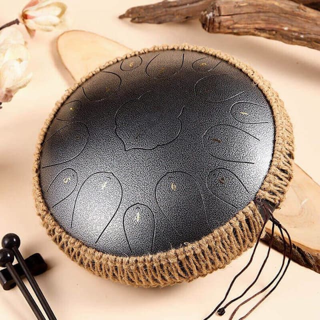 Silver meditation tongue drum